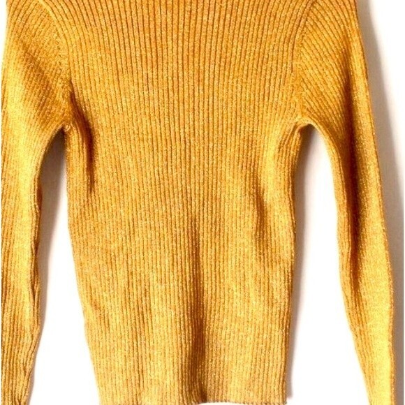 Lucy Paris Metallic-Threaded Ribbed Sweater, pullover, top, shirt New, XL - Picture 7 of 8